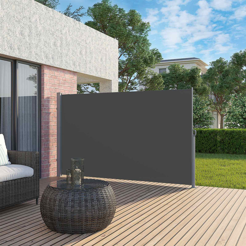 Grey Retractable Side Awning