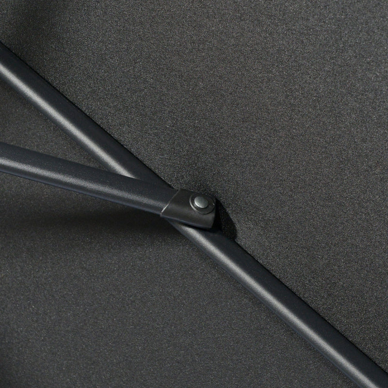 2.7m Large Outdoor Garden Umbrella - Black Outsunny