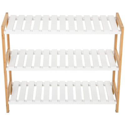 3 Tier Wooden Shoe Rack Homcom