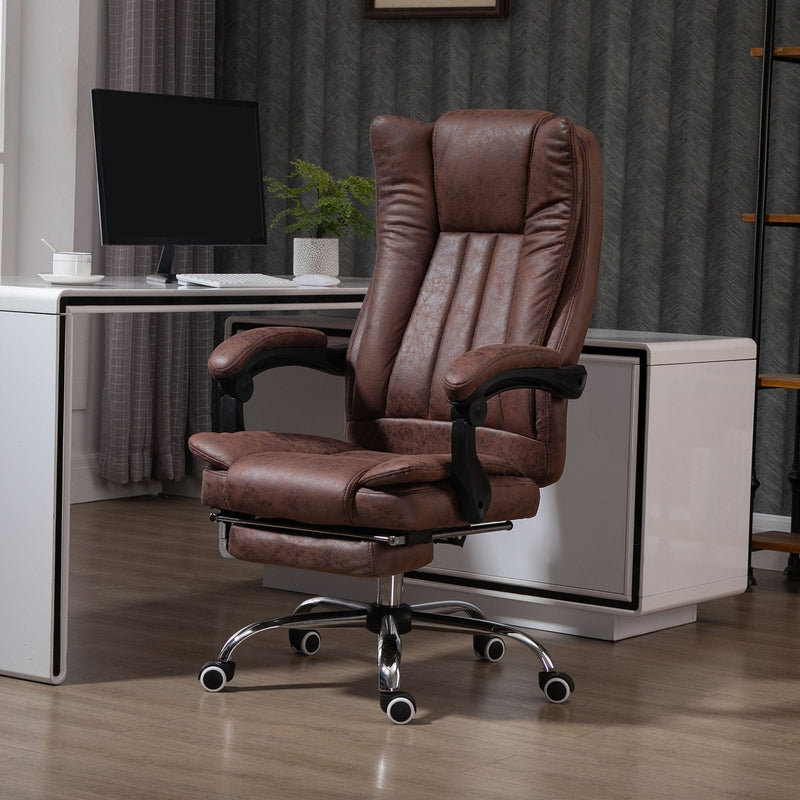 Reclining Executive Desk Chair, Brown
