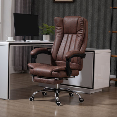 Reclining Executive Desk Chair, Brown Vinsetto