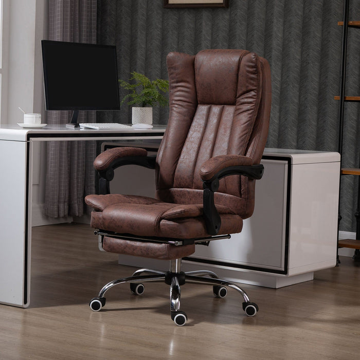 Reclining Executive Desk Chair, Brown