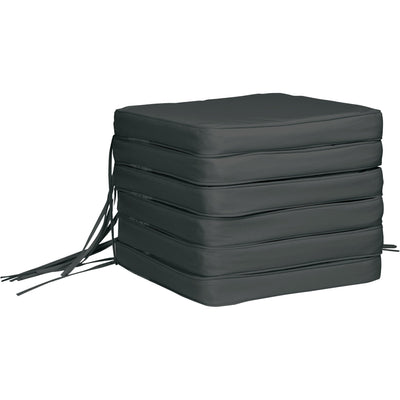 Outsunny 42x42cm Grey Chair Cushions (Set of 6) Outsunny