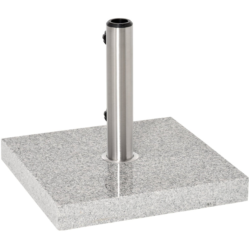 28kg Marble Parasol Base With Wheels Outsunny
