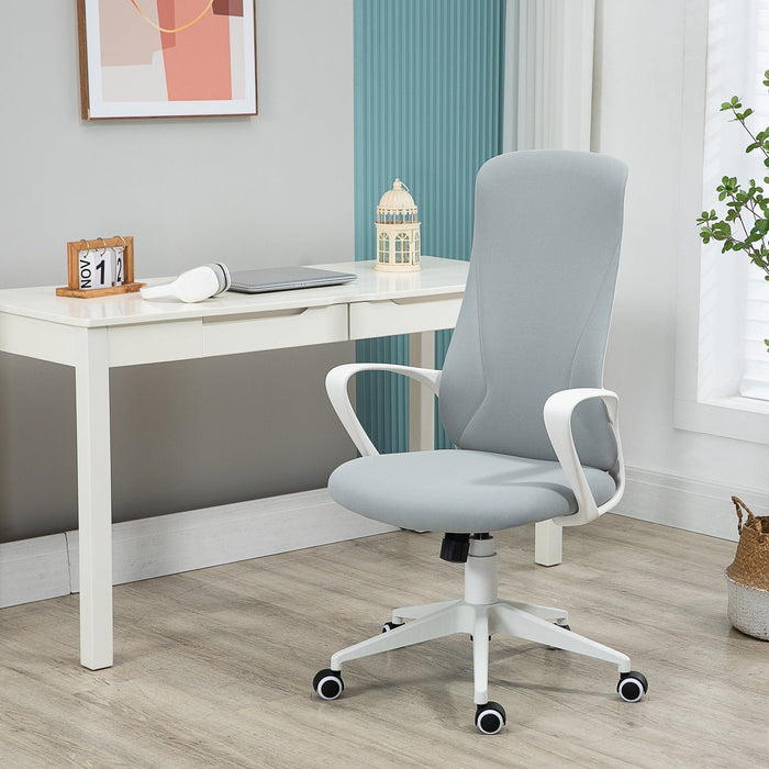 High-Back Desk Chair, Light Grey