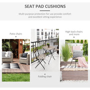 Square Cushions For Outdoor Chairs, 45x45cm, Grey Outsunny