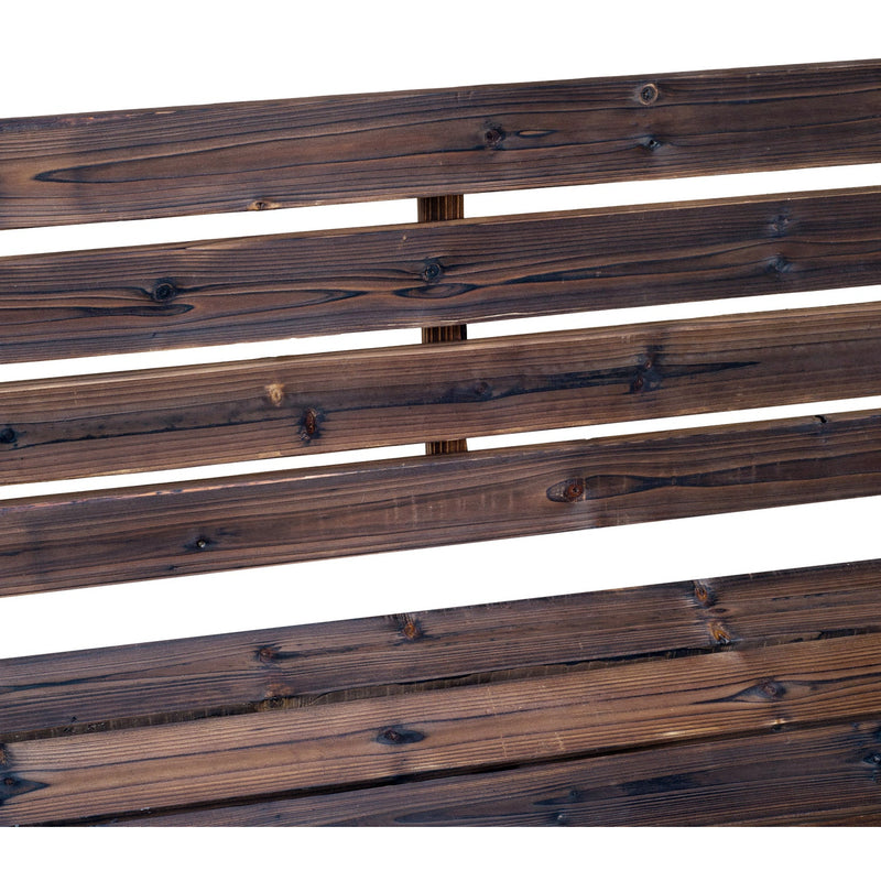 Wagon Wheel Garden Bench Outsunny