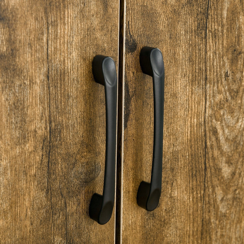 Farmhouse Tall Cupboard, 4-Door Cabinet, Storage Shelves