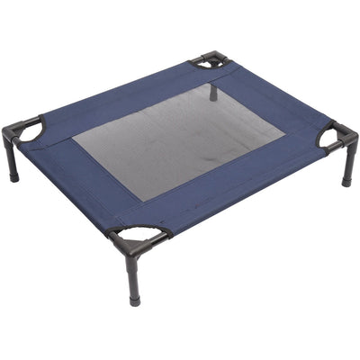Elevated Pet Cot, Portable, Camping, Blue Pawhut