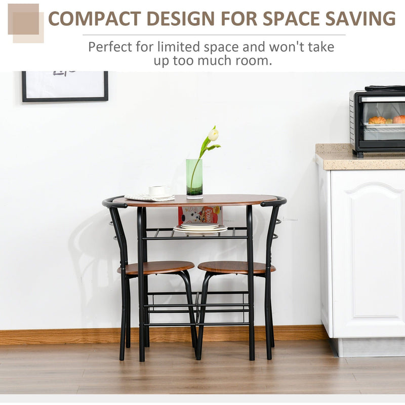 3-Piece Dining Table and Chairs For Small Spaces