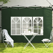 Outsunny Gazebo Side Panels, Sides Replacement with Window for 3x3(m) or 3x4m Pop Up Gazebo, 2 Pack, Green Outsunny