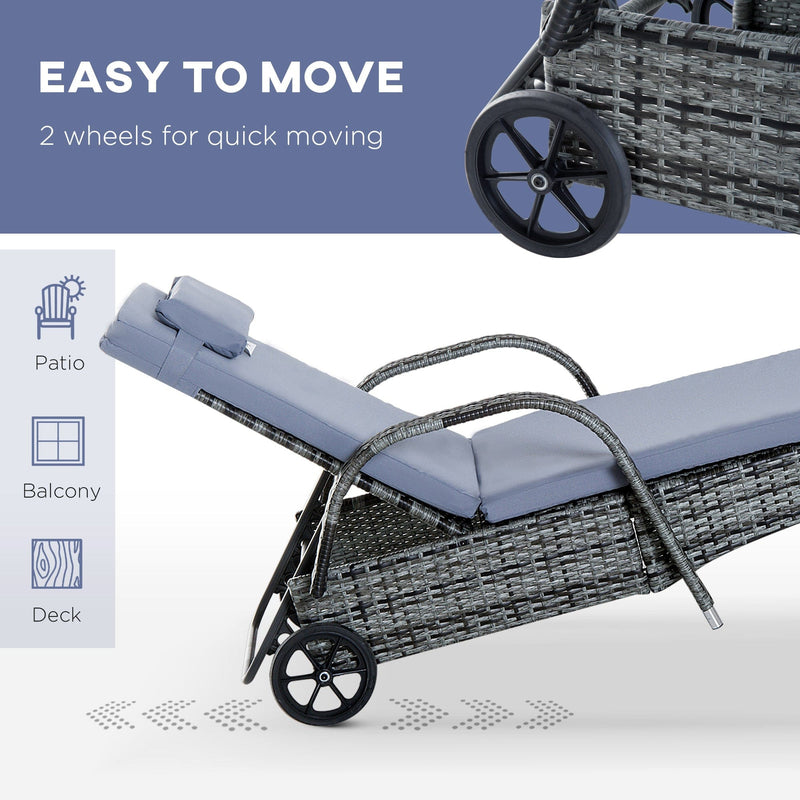 3 Piece Rattan Sun Lounger Set