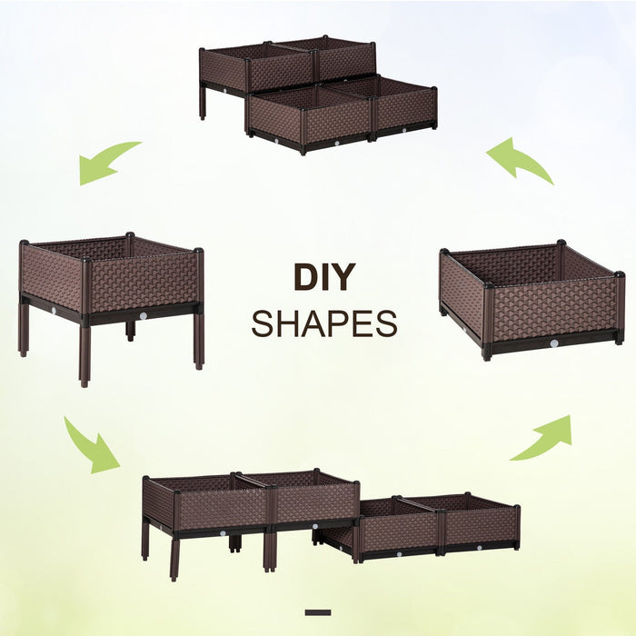 Self Watering Planter Boxes, 50x50x46.5 cm