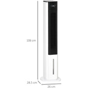 42" White Portable Air Humidifier Cooler Homcom