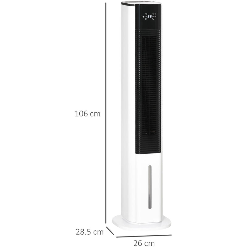 42" White Portable Air Humidifier Cooler Homcom