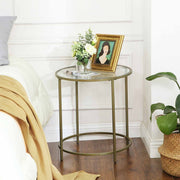 Vasagle Gold Round Side Table - Adds an elegant touch to your home