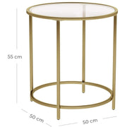 Vasagle Gold Round Side Table - Adds an elegant touch to your home