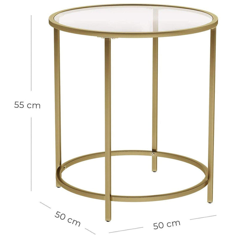 Vasagle Gold Round Side Table - Adds an elegant touch to your home