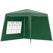 Green Pop Up Gazebo With 2 Sides