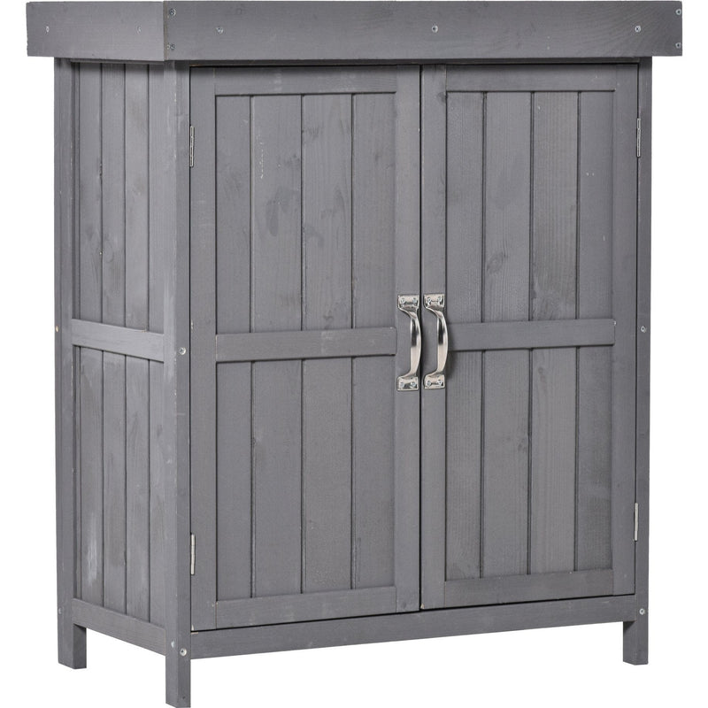 Small Garden Storage Cupboard - Double Doors - 74x43x88 cm