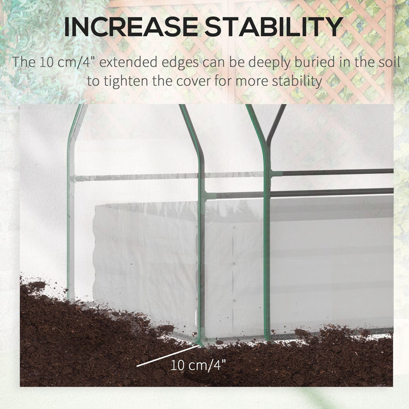 Steel Garden Bed with Greenhouse 127x95x92cm