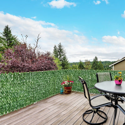 Artificial Leaf Hedge Screen, 3M x 1M, Outdoor/Indoor, Green Outsunny