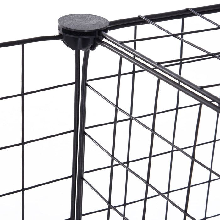 Modular Metal Wire Pet Playpen, L106xW73xH36cm, Black