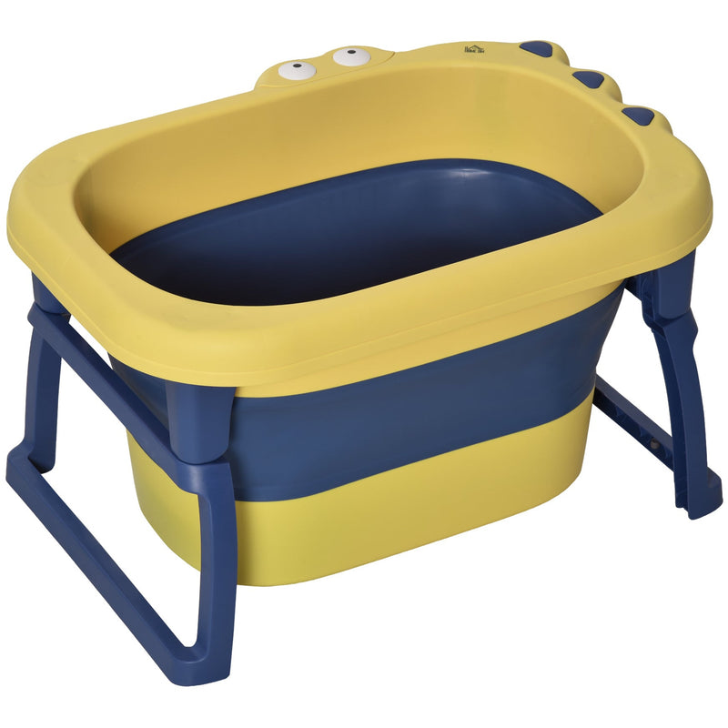 Collapsible Baby Tub, Crocodile Shape, Stool Seat, 0-6 Yrs