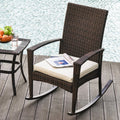 Outdoor Rocking Chair With Cushions Outsunny