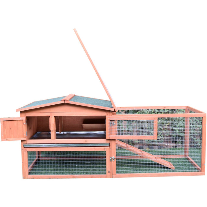 2 Tier Outdoor Rabbit Hutch With Run