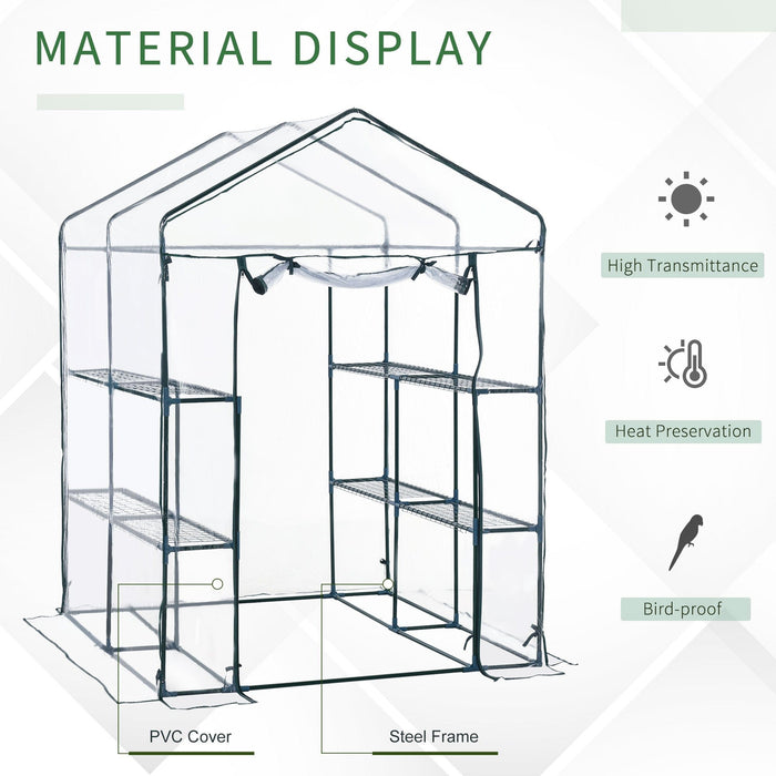 Small Walk in Greenhouse, Mini Grow House, 5x5ft, Clear