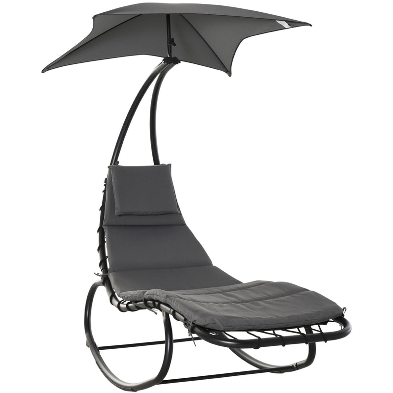 Helicopter Swing Chair With Sun Shade - Grey