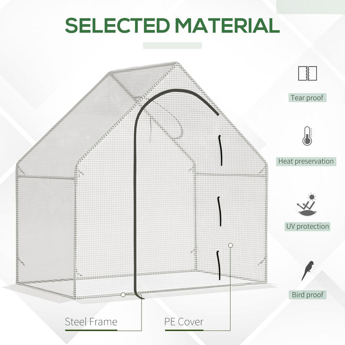 All-Season Portable Greenhouse, Steel Frame, 180x100x168cm