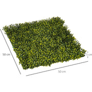 Artificial Boxwood Wall Panels, Milan Grass, 12PCS, 20" Outsunny