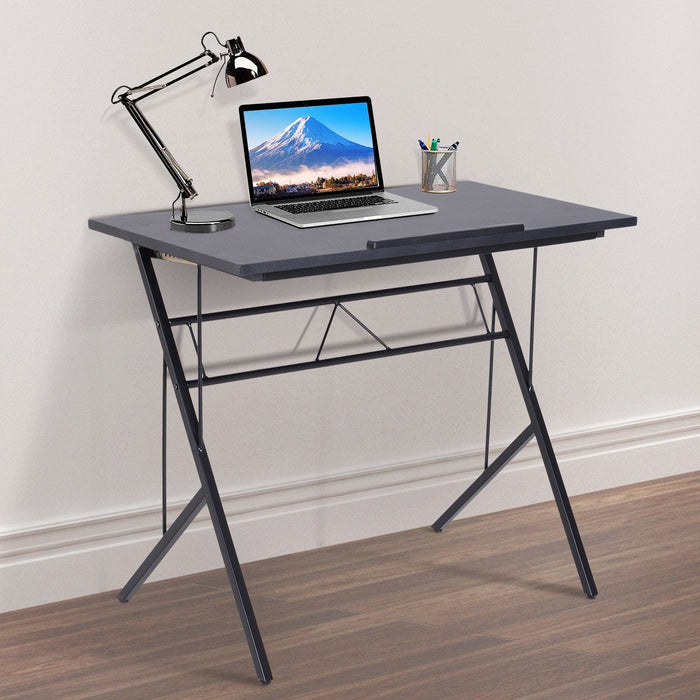 Drafting Desk, Tiltable, Adjustable Height, Black