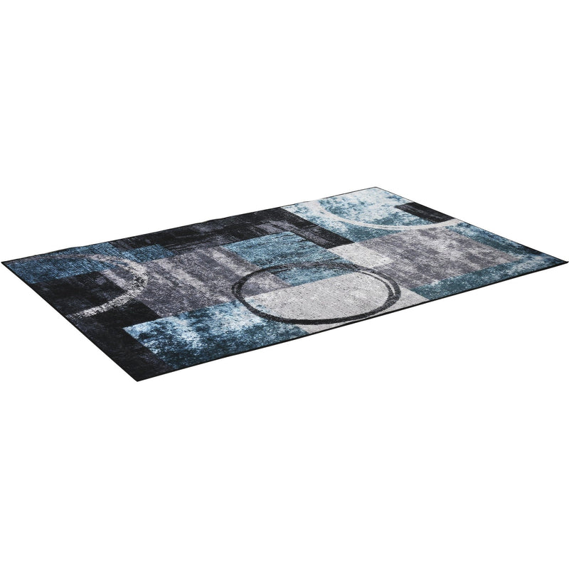 Blue Geometric Rug, Large, 160x230 cm