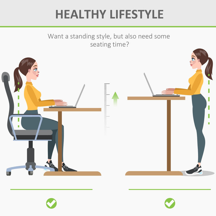 Electric Standing Desk - 4 Memory Presets - 140x70cm, Teak