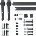 6.6FT Antique Steel Sliding Door Kit Homcom