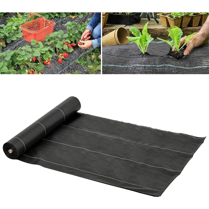 Landscaping Fabric, Heavy-Duty Weed Barrier, 2x50m