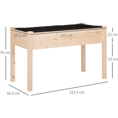 Raised Wooden Flower Beds Outsunny