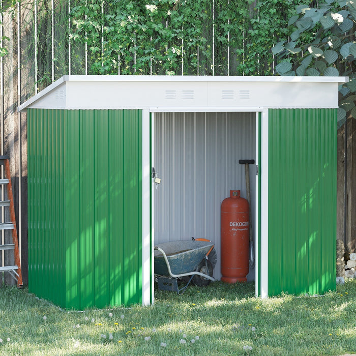 7x4 Metal Shed With Pent Roof