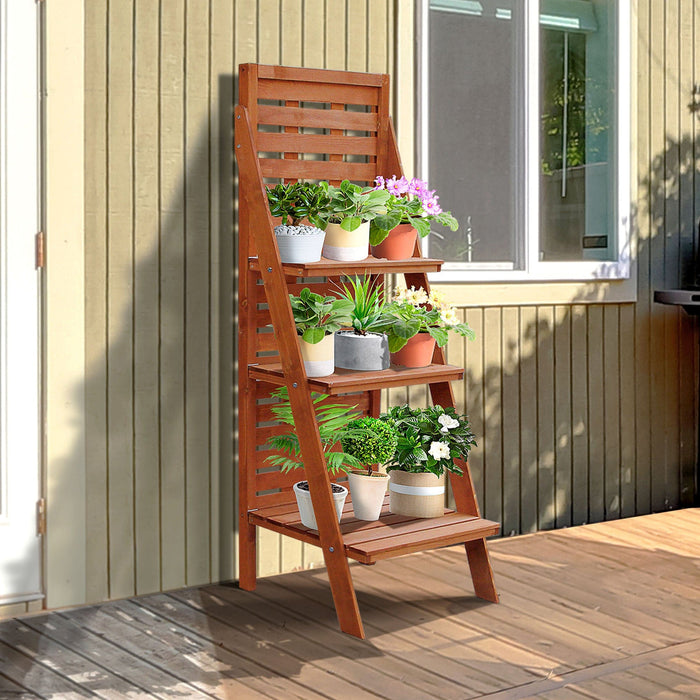 Solid Wood 3 Tier Plant Stand