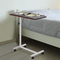 Adjustable Overbed Chair Table with Lockable Castors Homcom