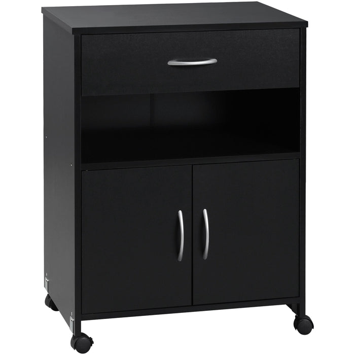 Mobile Printer Stand Cabinet, Open Shelf, Drawer