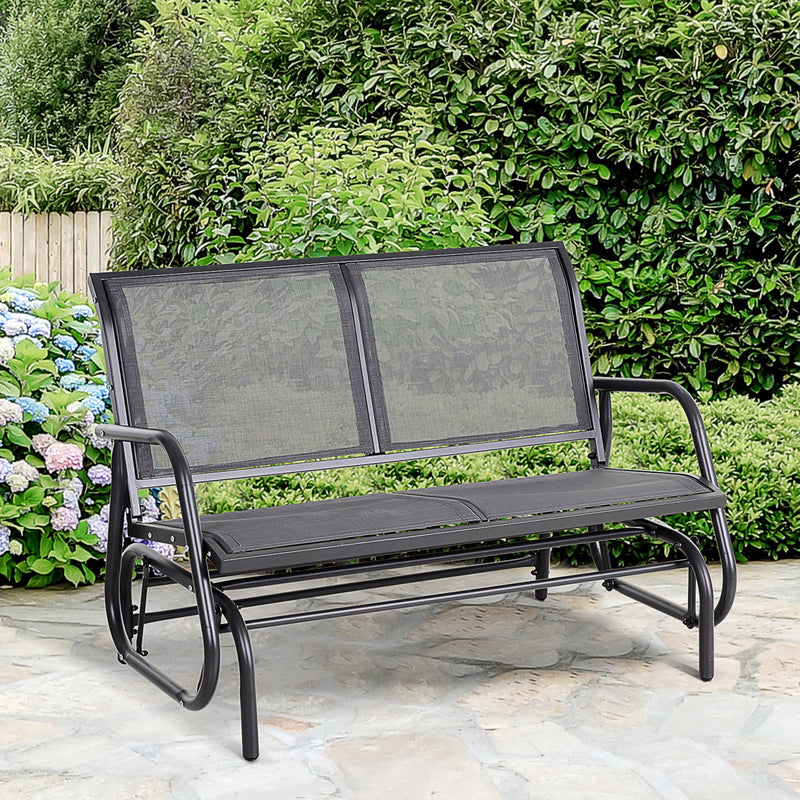Outdoor Glider Bench, 2 Seater Outsunny