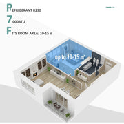 7000 BTU 4-in-1 Portable AC with Timer Homcom