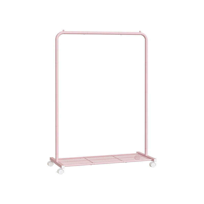 Pink Clothes Rack with Wheels Songmics