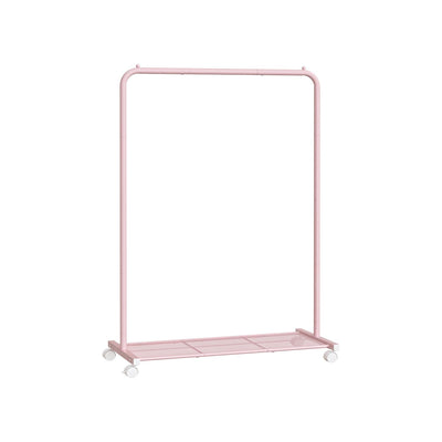 Pink Clothes Rack with Wheels Songmics