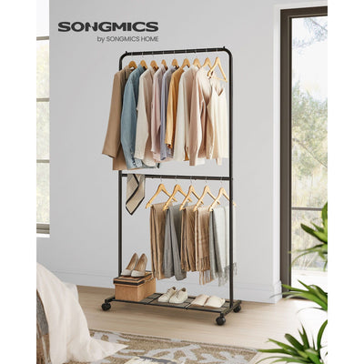 Double Rail Clothes Rack with Wheels by Songmics Songmics
