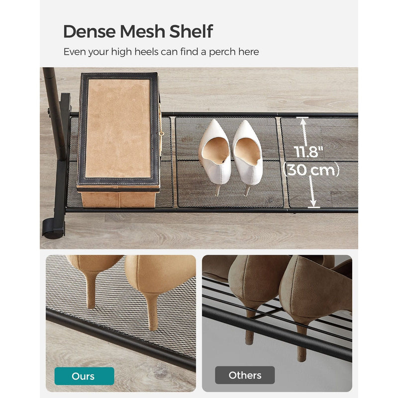 Double Rail Clothes Rack with Wheels by Songmics